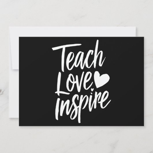 Teach Love Inspire Teacher's Day Gift Teacher Life Kaart (Voorkant)