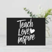 Teach Love Inspire Teacher's Day Gift Teacher Life Kaart (Staand voorkant)
