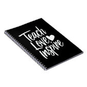 Teach Love Inspire Teacher's Day Gift Teacher Life Notitieboek (Rechterzijde)