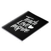 Teach Love Inspire Teacher's Day Gift Teacher Life Notitieboek (Linkerzijde)