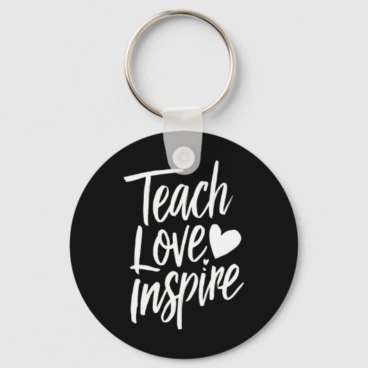 Teach Love Inspire Teacher's Day Gift Teacher Life Sleutelhanger (Voorkant)