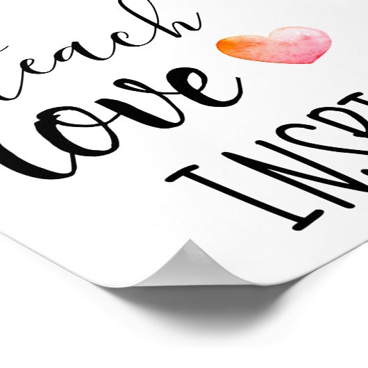 Teach Love Inspire Teachers Poster (Hoek)