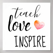 Teach Love Inspire Teachers Poster (Voorkant)