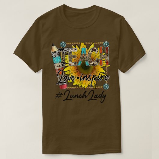 Teach Love Inspire Terug naar school Lunch Lady Li T-shirt (Design voorkant)