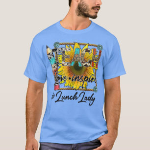 Teach Love Inspire Terug naar school Lunch Lady Li T-shirt