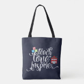 Teach love inspire tote bag (Achterkant)