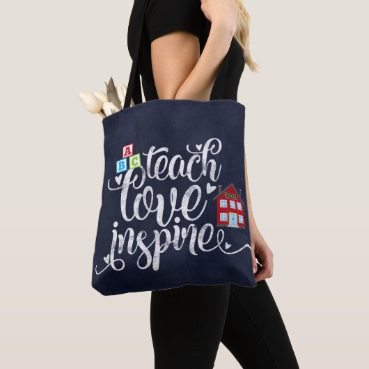 Teach love inspire tote bag (Dichtbij)