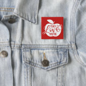 Teach Love Inspire Vierkante Button 5,1 Cm (In situ)