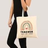 Teach Love Inspireer Retro Design Tote Bag (Voorkant (product))
