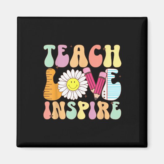 Teach Love Inspireer terug naar schoolleraar Groov Magneet (Voorkant)