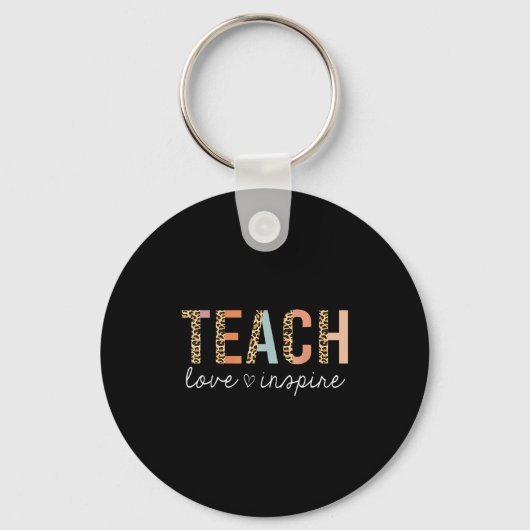 Teach Love Insre Leopard Terug naar school Schatti Sleutelhanger (Voorkant)