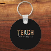 Teach Love Insre Leopard Terug naar school Schatti Sleutelhanger (Voorkant)