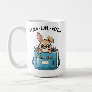 Teach Love Repeat School Koffiekop Koffiemok