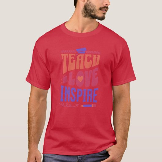 Teach Love vintage T-shirt (Voorkant)