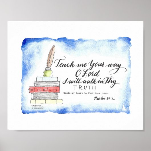 "Teach me Your Way of Lord" - Wall Art Poster (Voorkant)