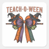 Teach-O-Ween Vierkante Sticker (Voorkant)