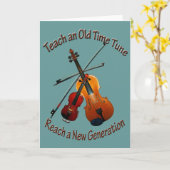 Teach Old Time Tune Wenskaart Kaart (Gele Bloem)