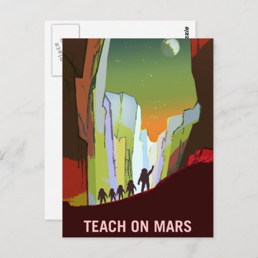 Teach op Mars-werving Briefkaart (Voorkant / Achterkant)