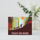 Teach op Mars-werving Briefkaart (Staand voorkant)