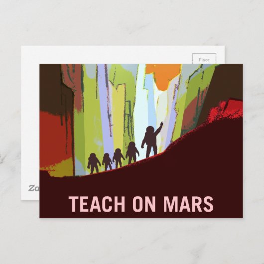  Teach op Mars-werving Briefkaart (Voorkant / Achterkant)