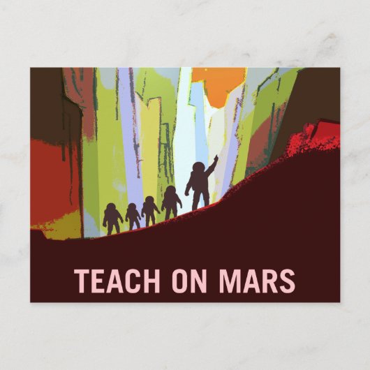 Teach op Mars-werving Briefkaart (Voorkant)