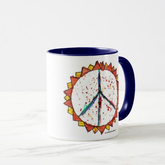 Teach Peace 15oz. Mok (Voorkant rechts)
