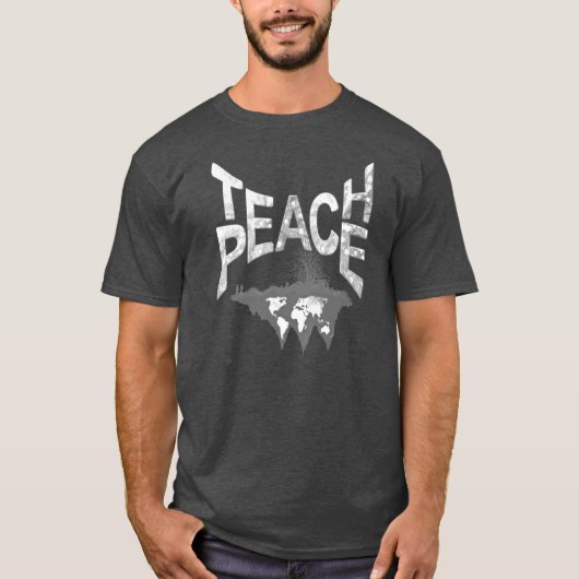 Teach peace at All Times design T-shirt (Voorkant)