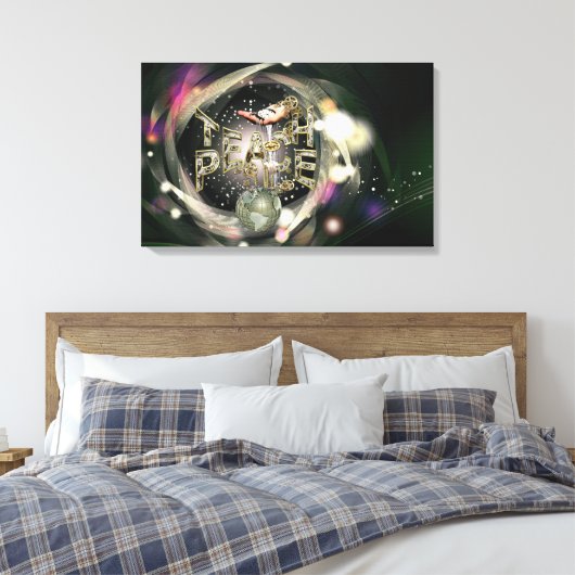 Teach-peace-beweging Canvas Afdruk (Insitu (Slaapkamer))