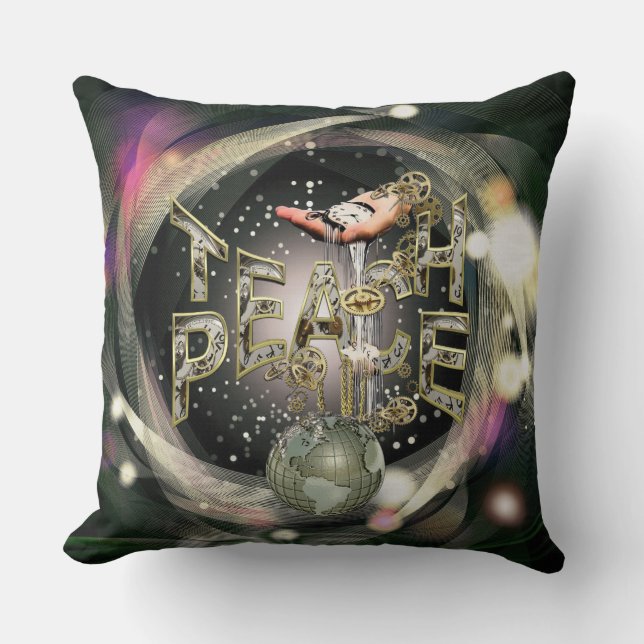 Teach-peace-beweging Kussen (Voorkant)