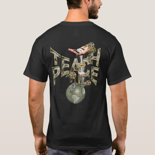 Teach-peace-beweging T-shirt (Achterkant)