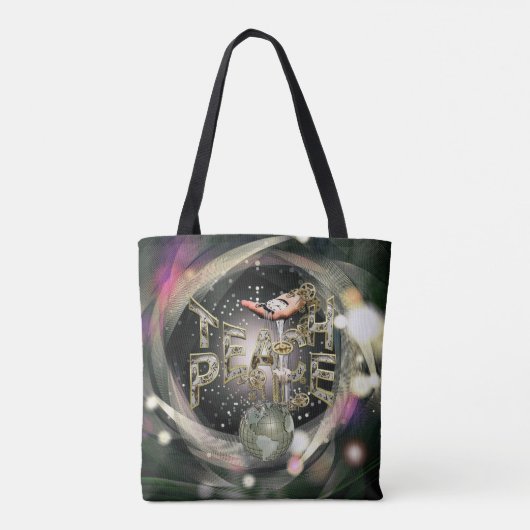 Teach-peace-beweging Tote Bag (Achterkant)