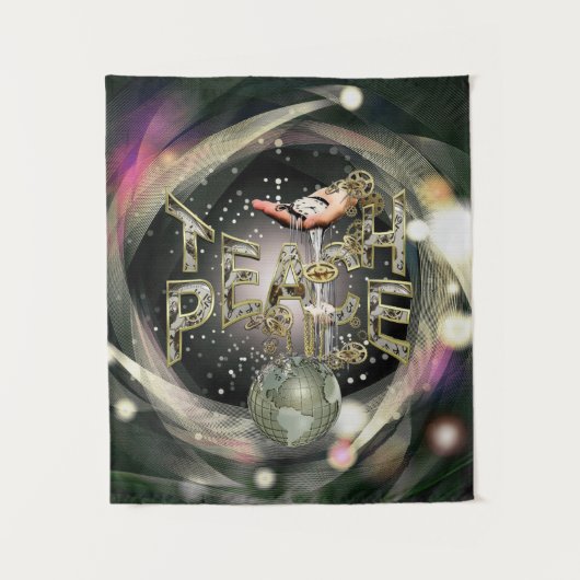 Teach-peace-beweging Wandkleed (Voorkant)