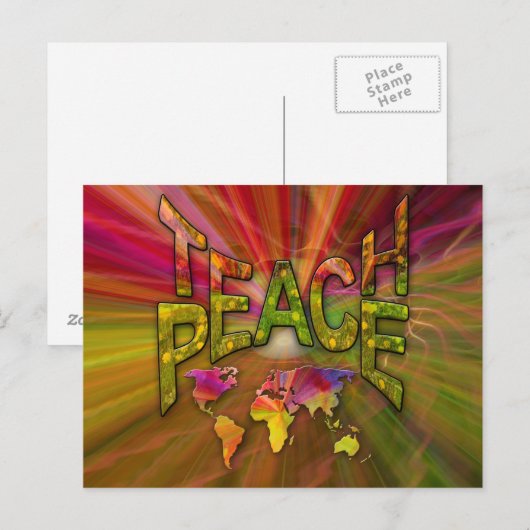 Teach Peace Briefkaart (Voorkant / Achterkant)