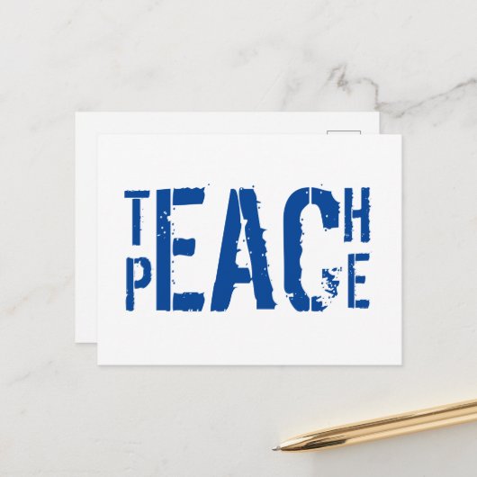 Teach Peace Briefkaart (Voorkant / Achterkant in situ)