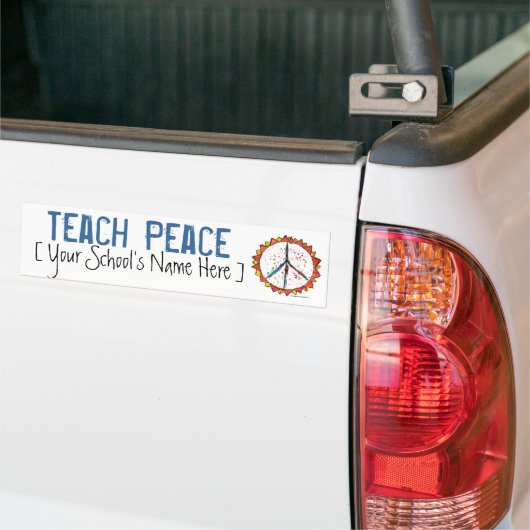 Teach Peace - Bumpersticker (Op Truck)
