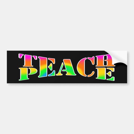 Teach Peace Bumpersticker (Voorkant)