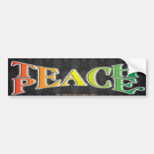 TEACH PEACE BUMPERSTICKER