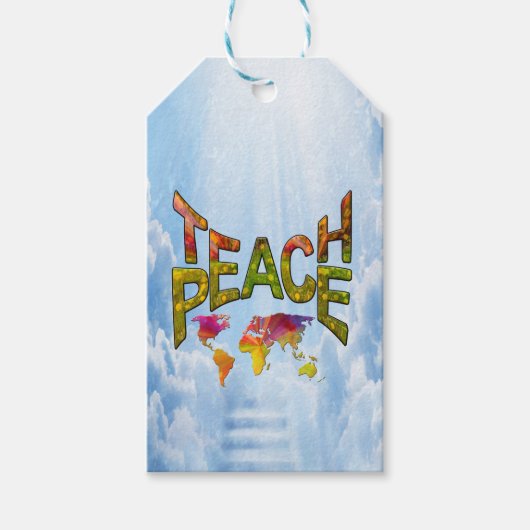 Teach Peace Cadeaulabel (Voorkant)