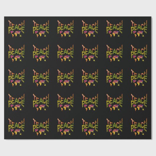 Teach Peace Cadeaupapier (Vlak)