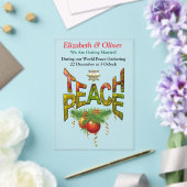 Teach Peace Christmas Gathering Acryl Uitnodigingen (Insitu (Huwelijk))