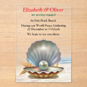 Teach Peace Christmas Gathering Acryl Uitnodigingen (Voorkant)