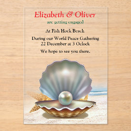 Teach Peace Christmas Gathering Acryl Uitnodigingen