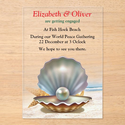 Teach Peace Christmas Gathering Acryl Uitnodigingen (Voorkant)