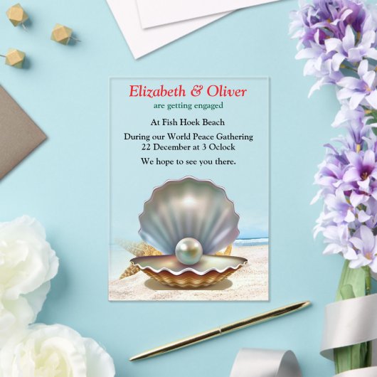 Teach Peace Christmas Gathering Acryl Uitnodigingen (Insitu (Huwelijk))