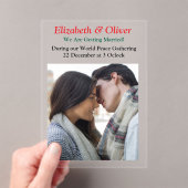 Teach Peace Christmas Gathering Acryl Uitnodigingen (Insitu (Draagbaar))