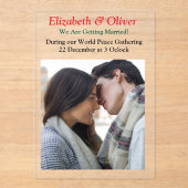 Teach Peace Christmas Gathering Acryl Uitnodigingen (Voorkant)