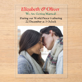 Teach Peace Christmas Gathering Acryl Uitnodigingen