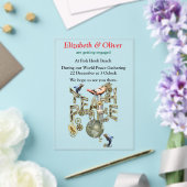 Teach Peace Christmas Gathering Acryl Uitnodigingen (Insitu (Huwelijk))