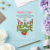Teach Peace Christmas Gathering Acryl Uitnodigingen (Insitu (Huwelijk))
