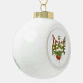 Teach Peace Christmas Gathering Keramische Bal Ornament (Links)